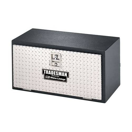 Lund Tradesman24 Underbody Truck Tool Box All Steel  Aluninum Door RHINO LINED ITEMS TSTUB24ALRHINO