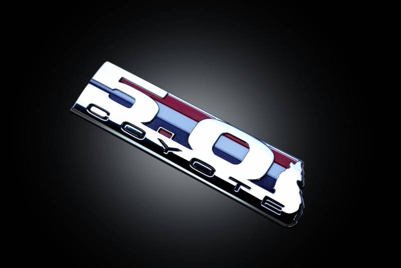 CDC 2011-2016 Ford Mustang GT Emblem  Coyote Powered Silver 1111-3000-01