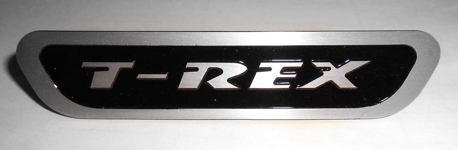 T-Rex Universal Logo Black Aluminum 1 Pc Bolt-On Grille Badge L1016