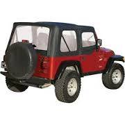 Rampage 1997-2006 Jeep Wrangler Soft Top OE Replacement With Door Black Denim 99715