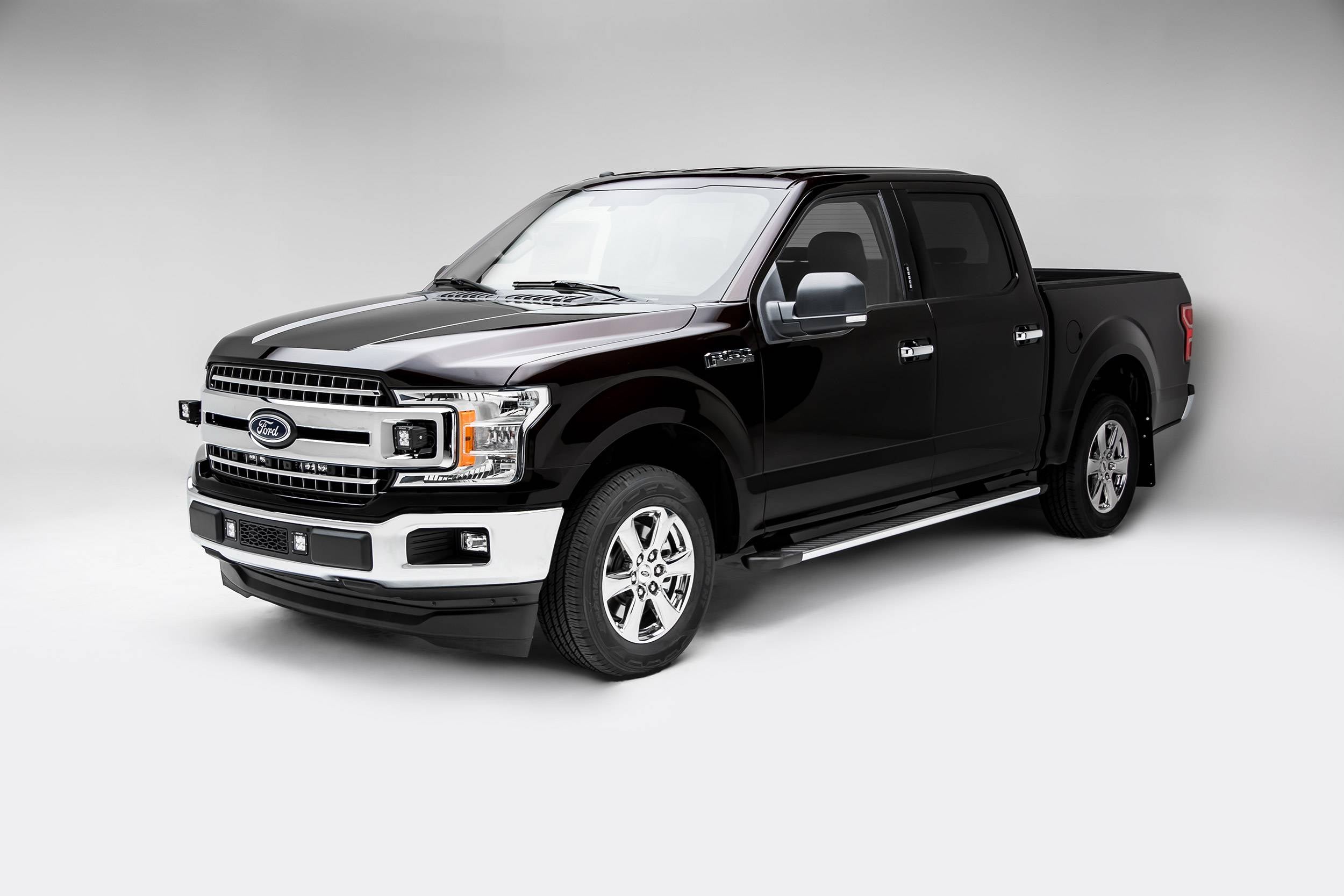 ZROADZ 2018-2020 Ford F-150 XLT F-150 Sport F-150 Super Crew 3 Inch OEM Grille Kit Black LED Pod Lights and Universal Wiring Harness Z415751-KIT