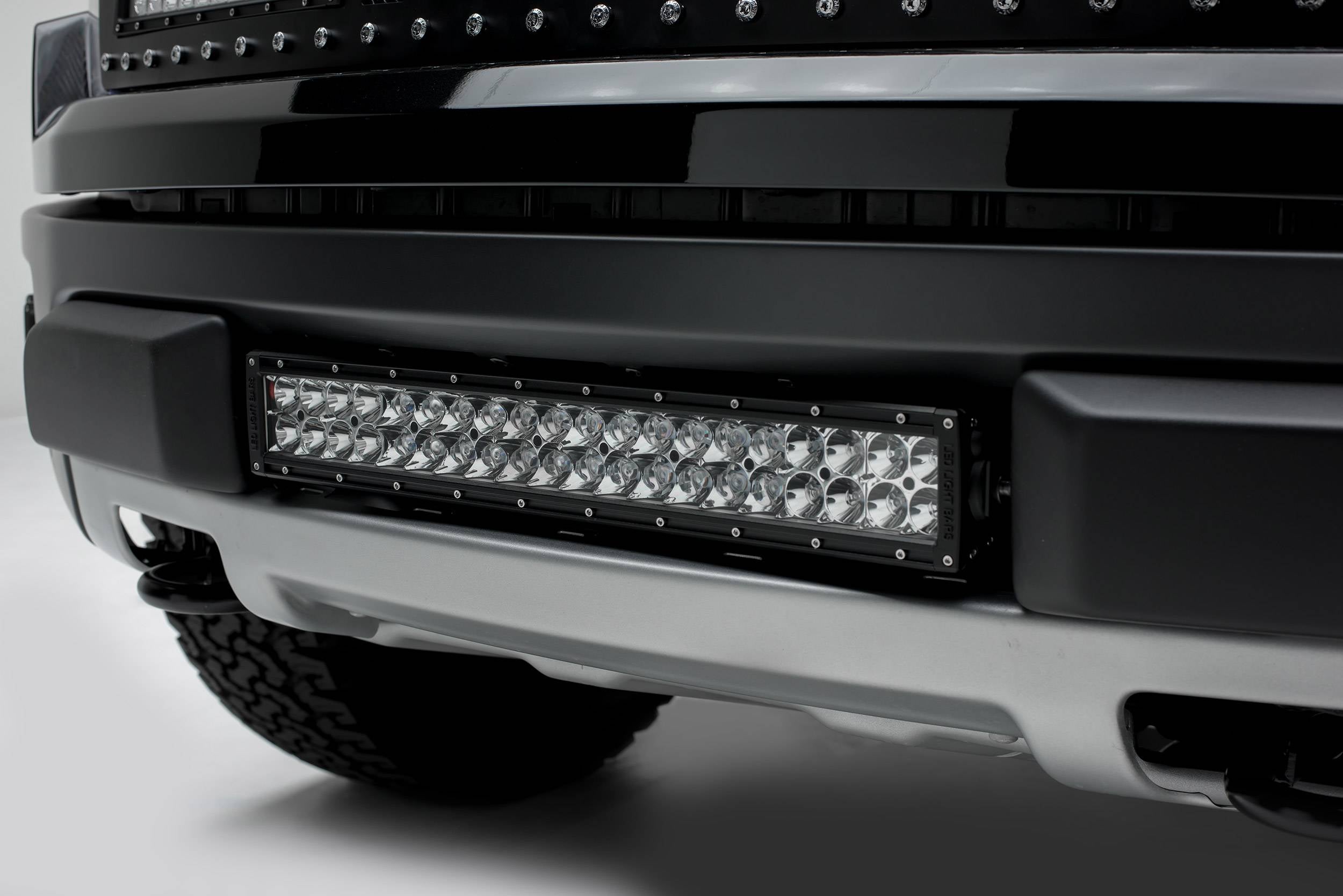 ZROADZ 2010-2014 Ford F-150 Raptor 20 Inch Front Bumper Center LED Bracket Black LED Light Bar Z325661