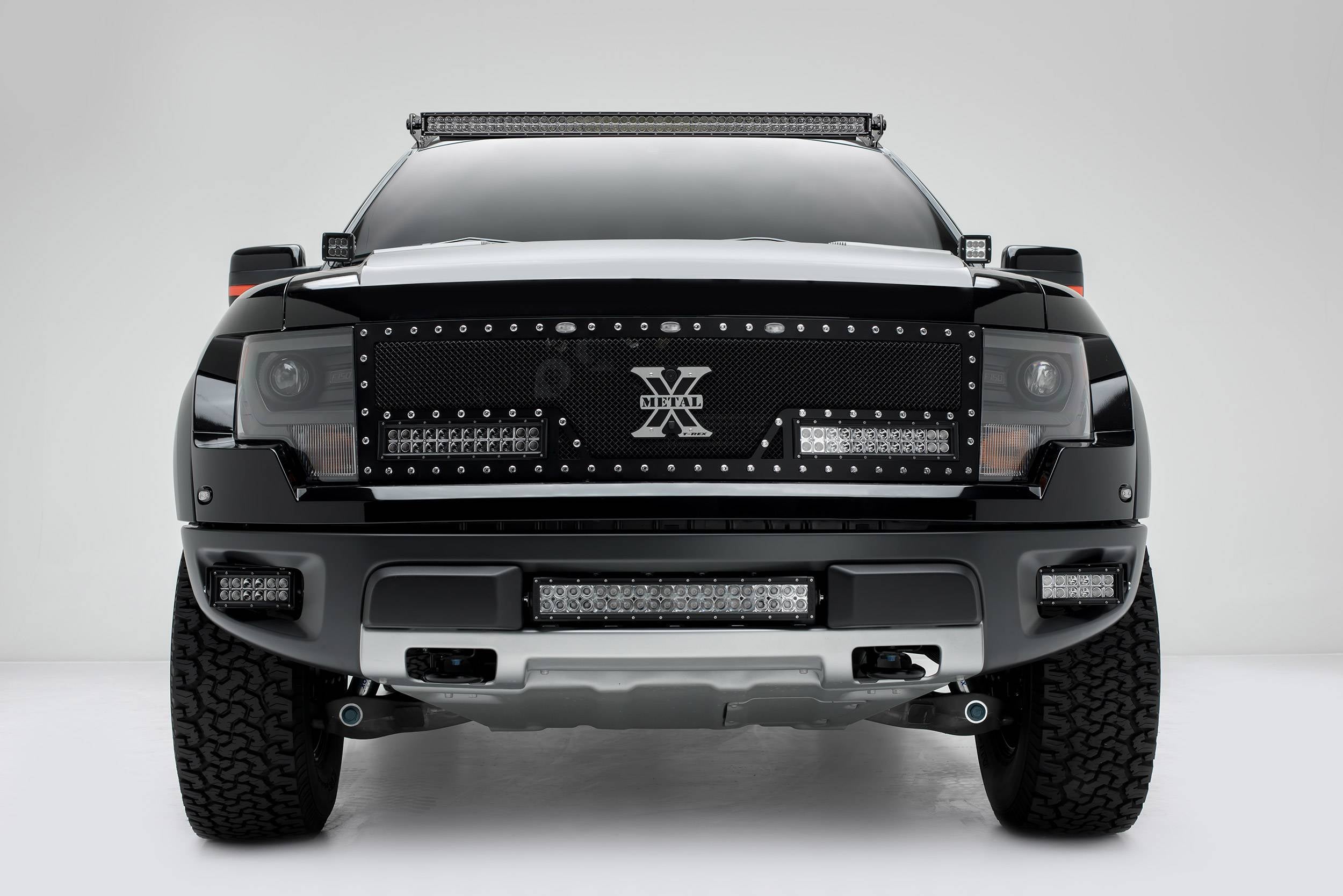 ZROADZ 2010-2014 Ford F-150 Raptor 20 Inch Front Bumper Center LED Bracket Black LED Light Bar Z325661