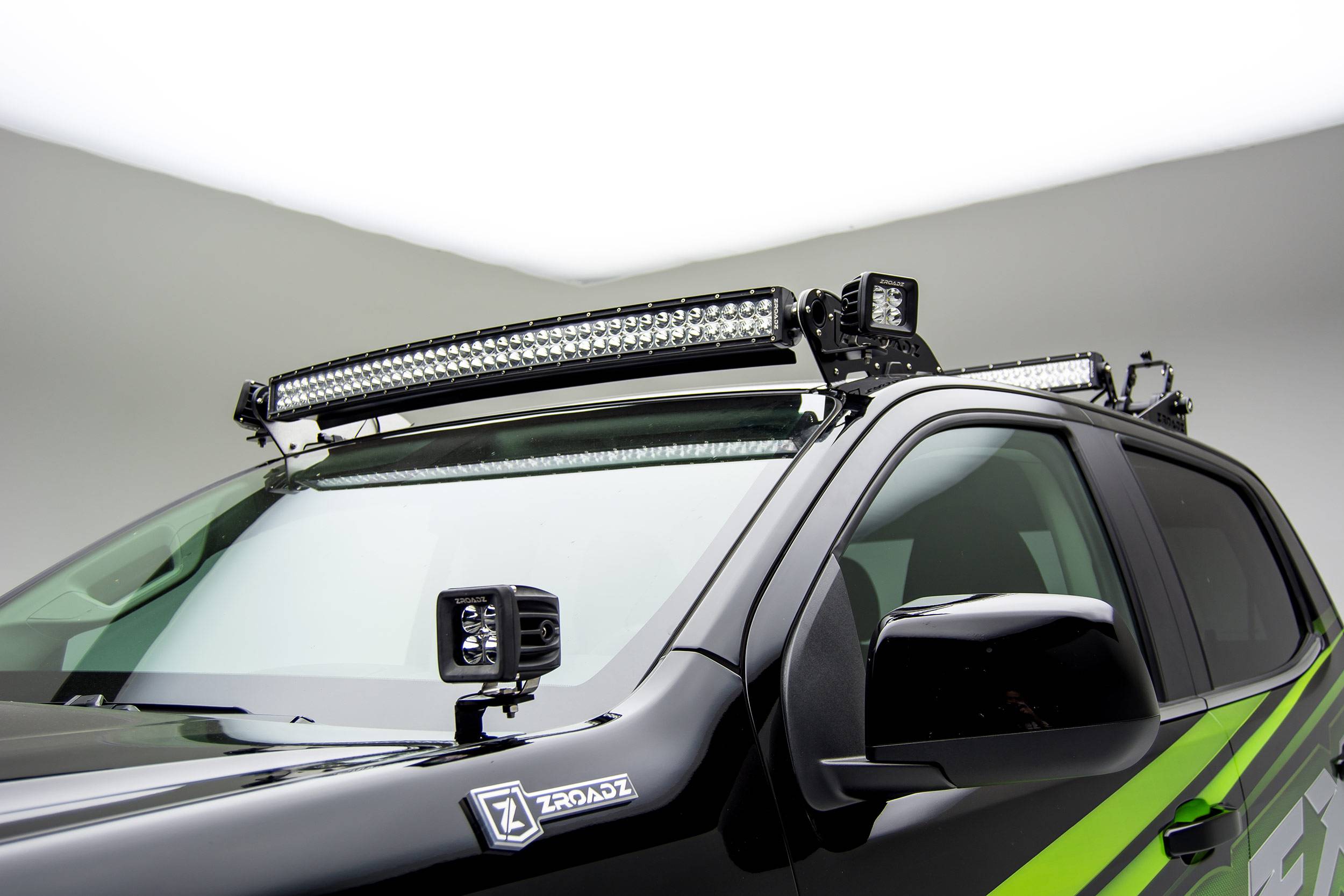 ZROADZ 2015-2022 Chevrolet Colorado 2015-2023 GMC Canyon 3 Inch Hood Hinge Bracket Black LED Pod Lights Z362671