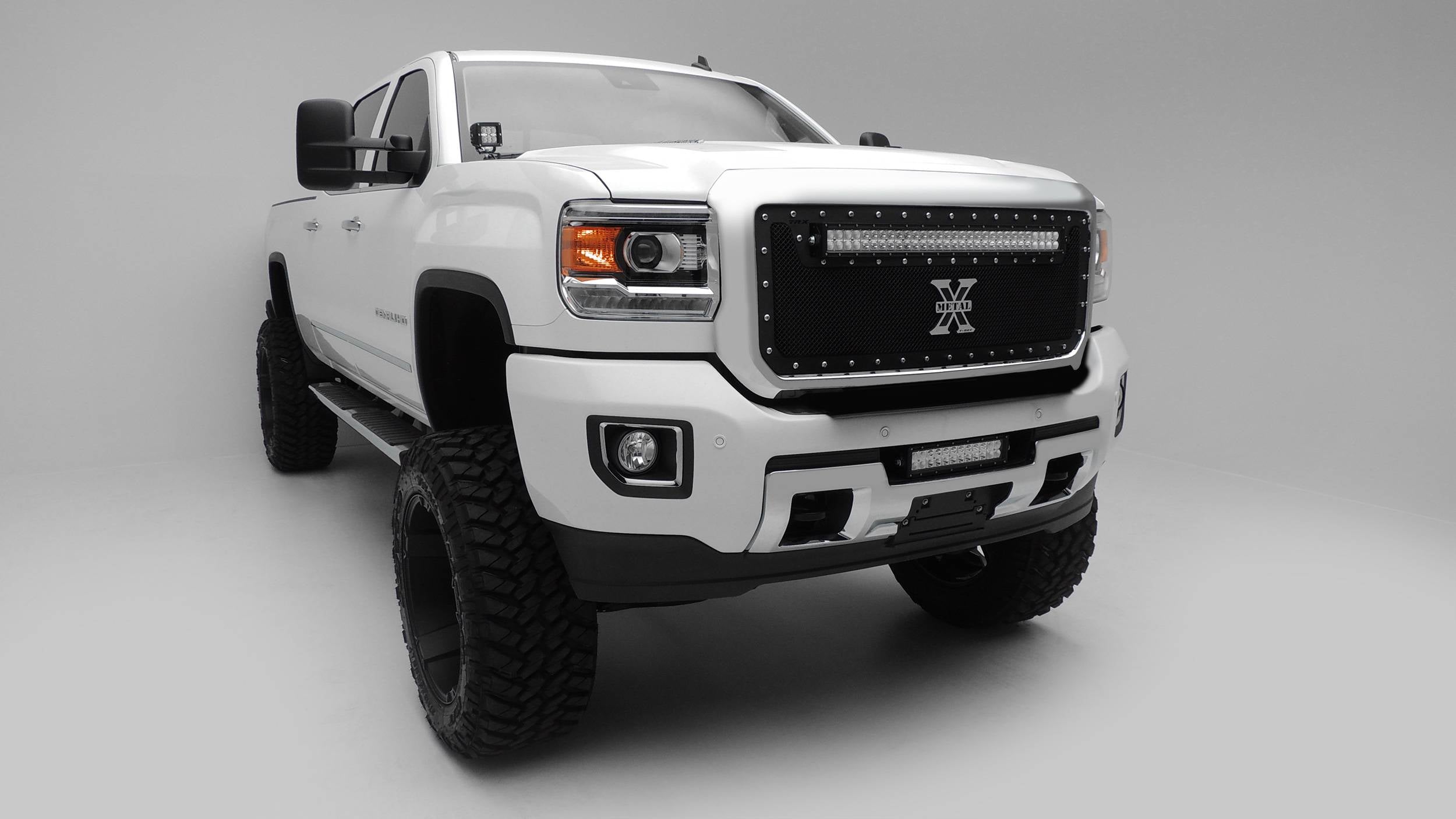 ZROADZ 2015-2019 GMC Sierra 2500 3500 12 Inch Front Bumper Center LED Bracket Black LED Light Bar Z322111