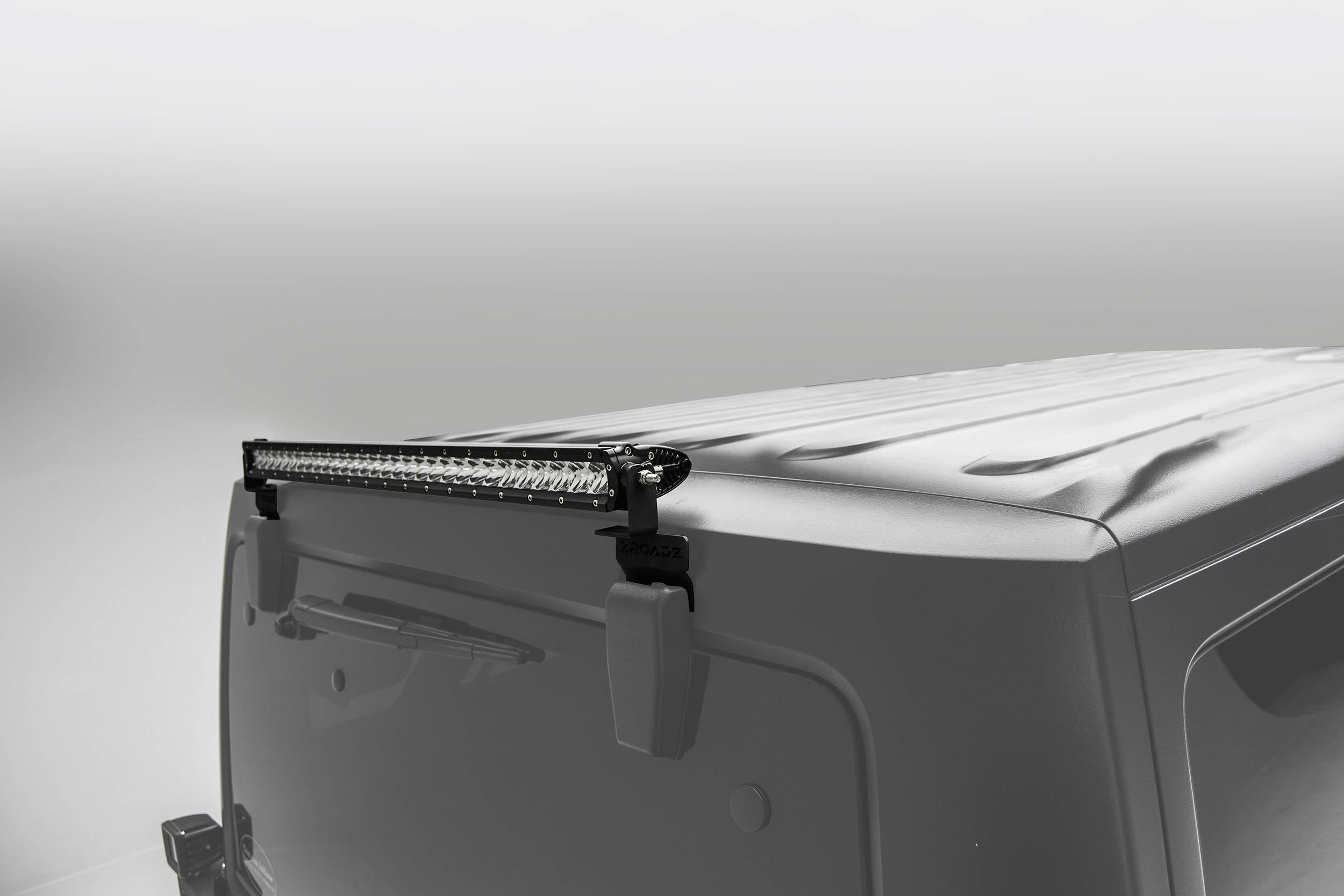 ZROADZ 2007-2018 Jeep Wrangler JK Wrangler JKU 30 Inch Rear Window Bracket Black Straight Single Row LED Light Bar Z394811