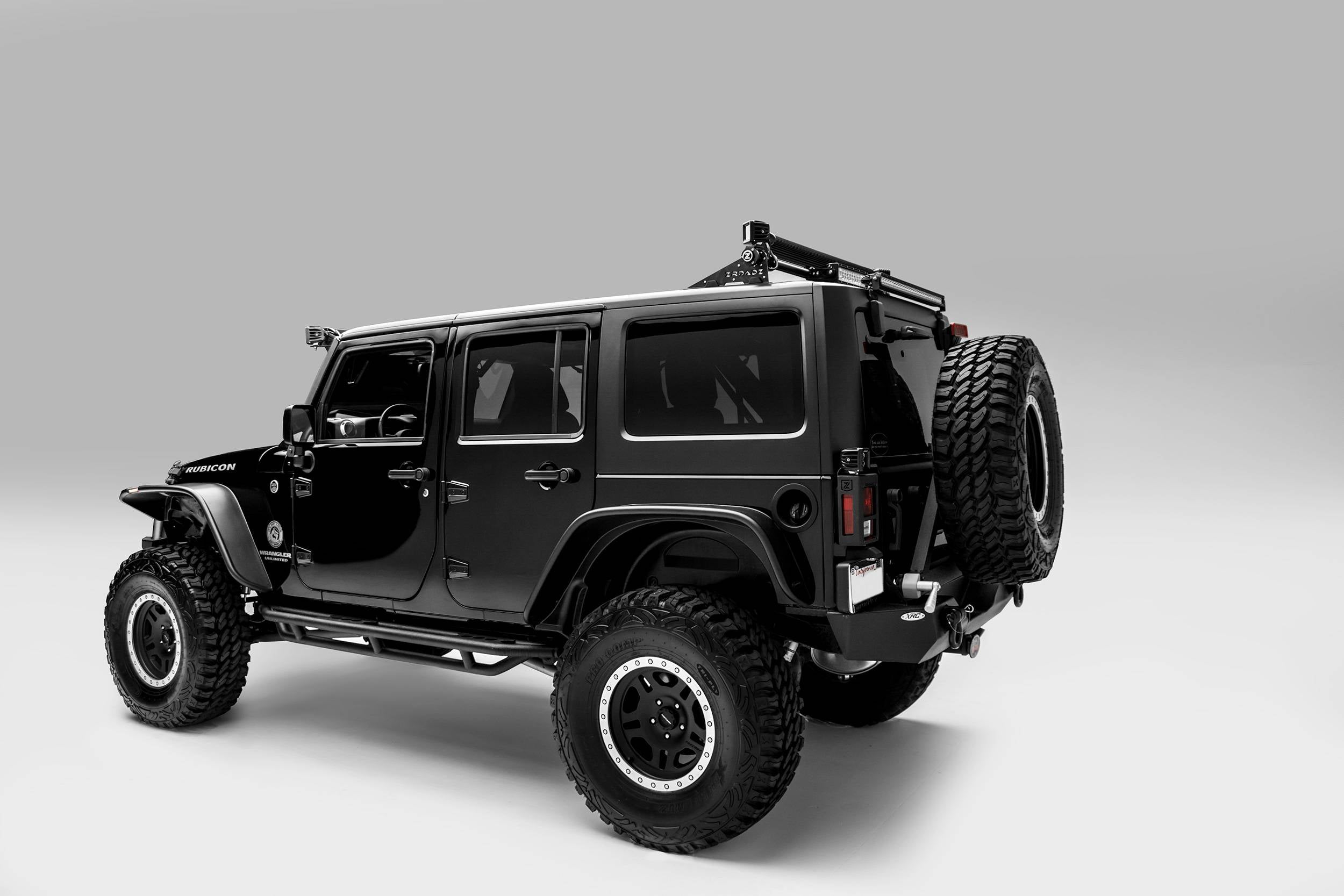 ZROADZ 2007-2018 Jeep Wrangler JK Wrangler JKU Tail Light Protector LED Bracket Black 3 Inch LED Pod Lights Z384811