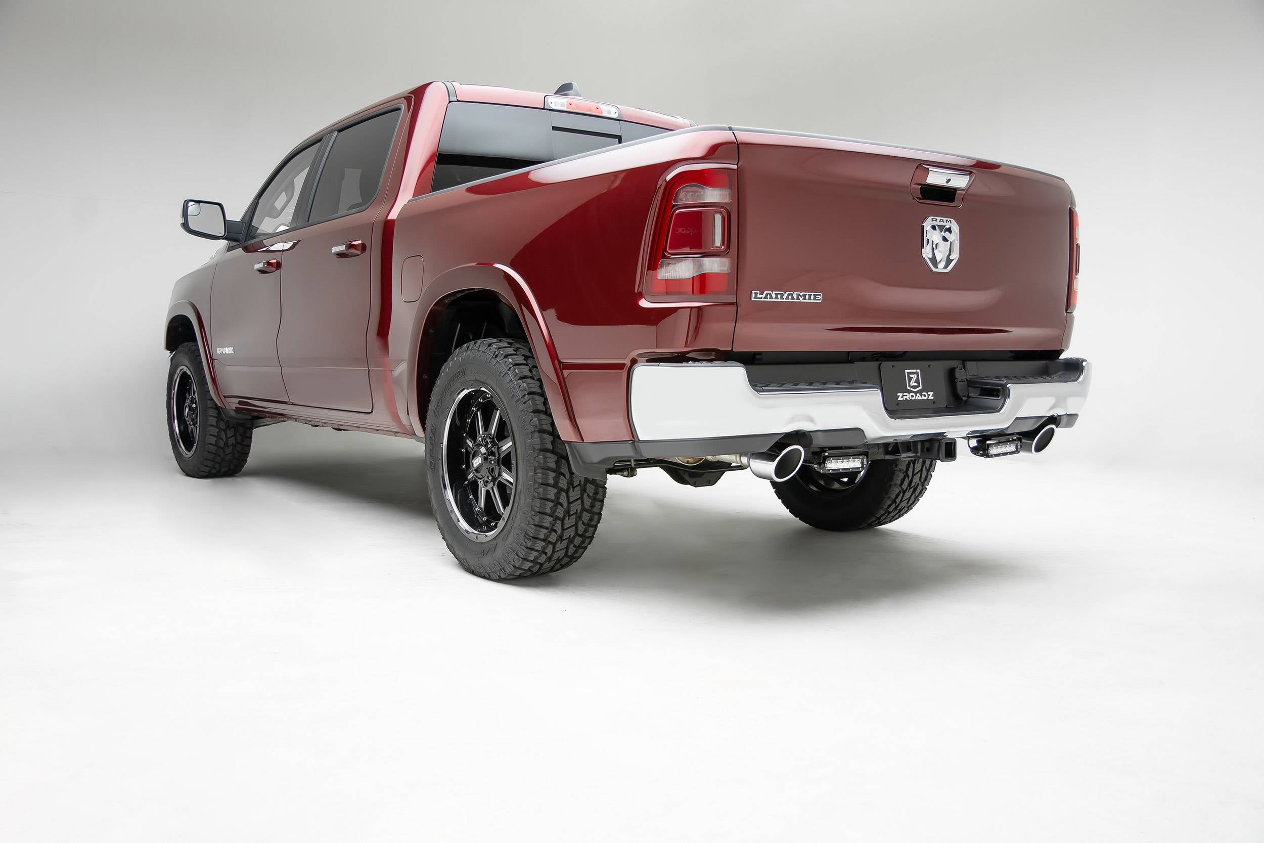 ZROADZ 2019-2024 Dodge Ram 1500 2019-2020 Ram Rebel 6 Inch Rear Bumper Bracket Black Straight Light Bar Z384821