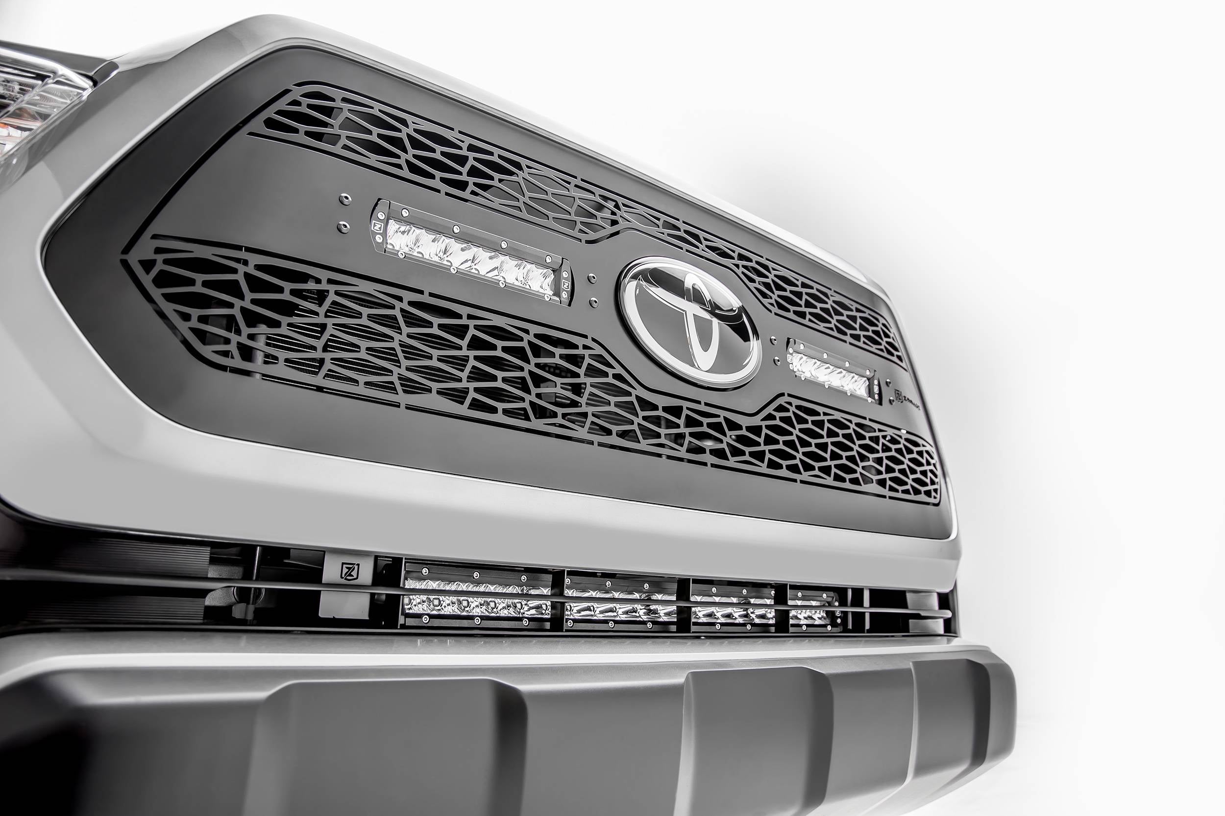 ZROADZ 2018-2023 Toyota Tacoma 20 Inch Front Bumper Center LED Bracket Black LED light bar Z329512