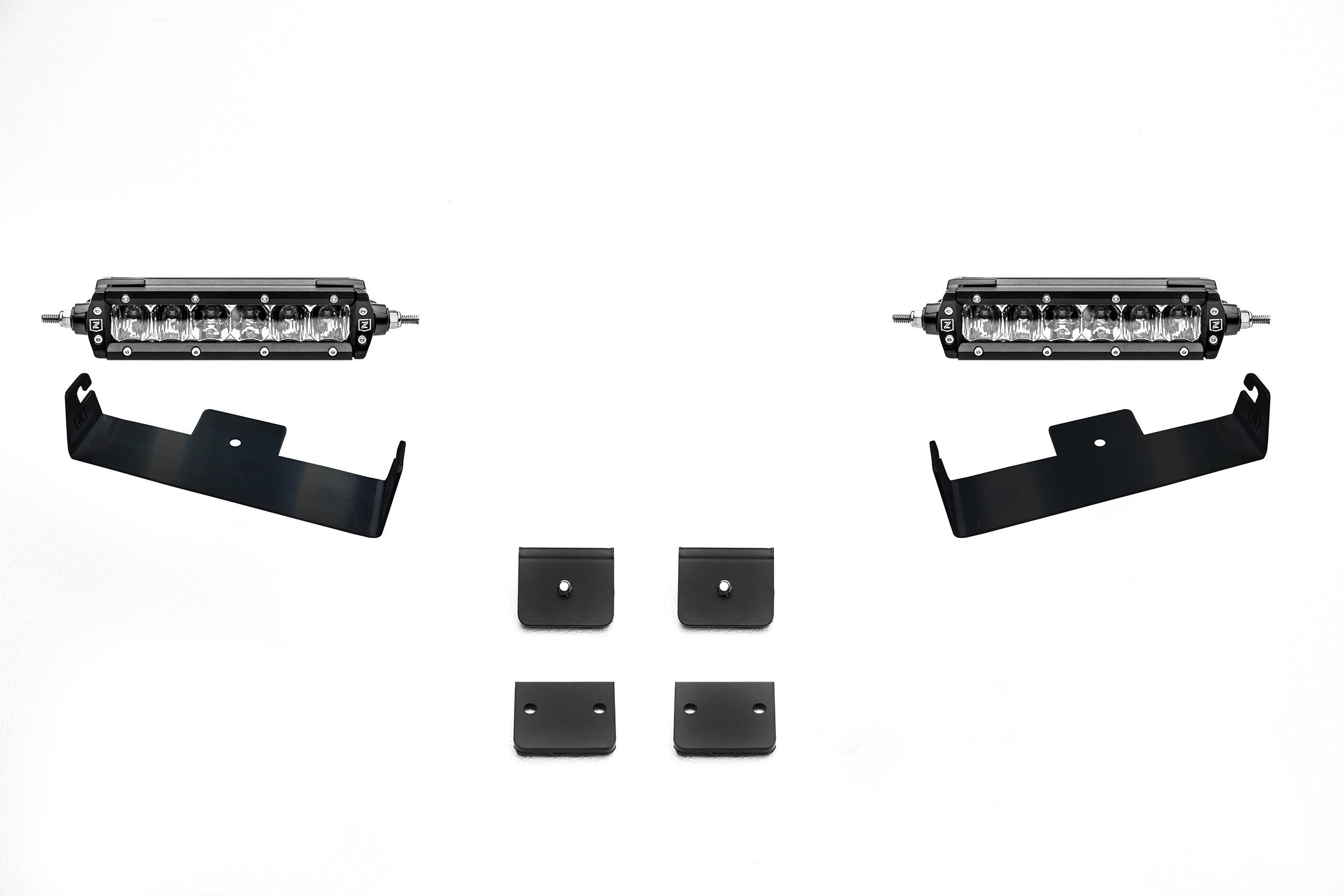 ZROADZ 6 Inch Universal Panel Clamp Kit Black LED Straight Single Row Slim Light Bars Universal Wiring Harness Z310006-KIT