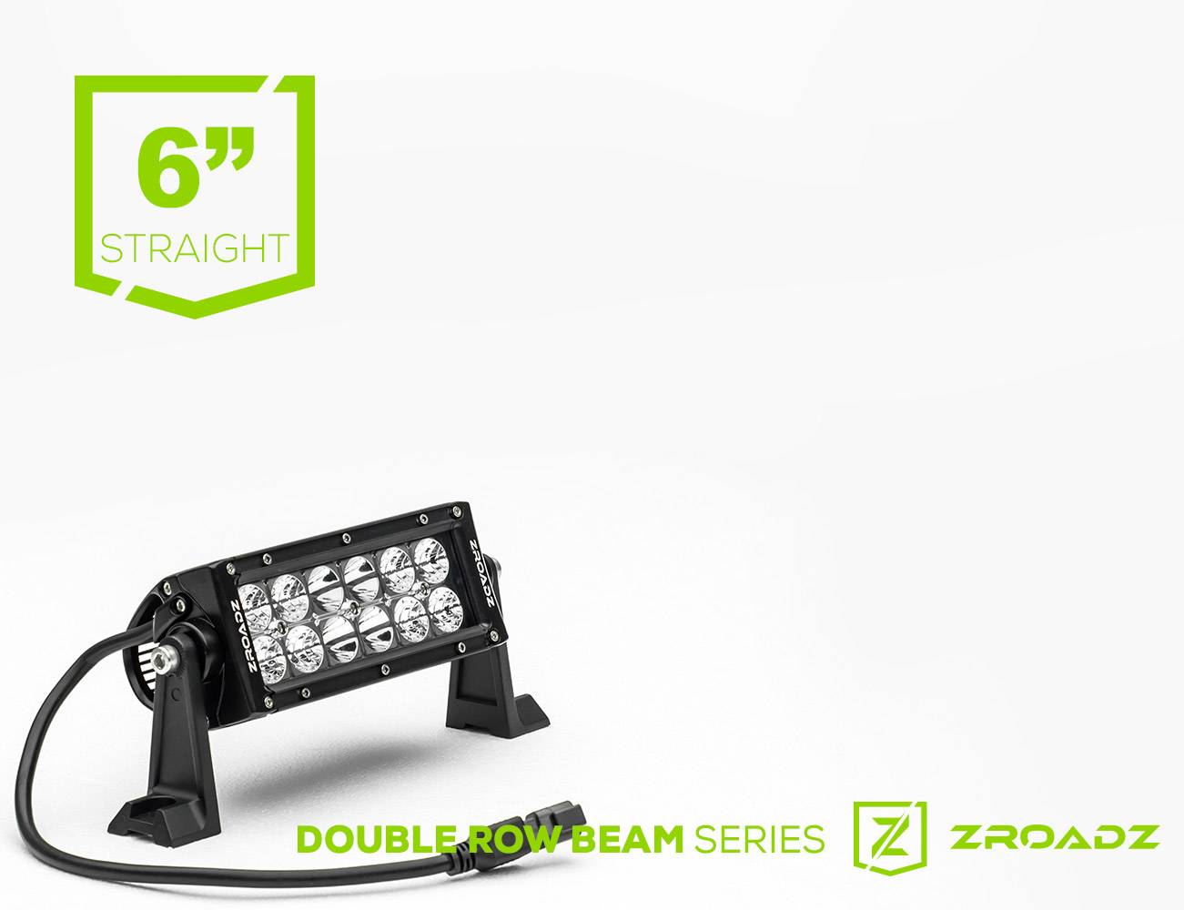 ZROADZ LED Straight Double Row 6 Inch Light Bar Universal Bolt-on No Drilling Required Z30BC14W36