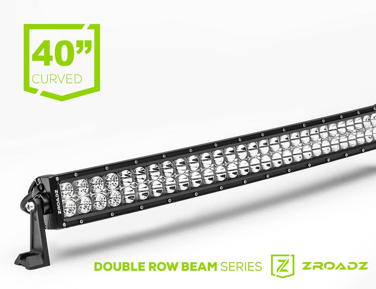 ZROADZ LED Curved Double Row 40 Inch Light Bar Universal Bolt-on No drilling Required Z30CBC14W240