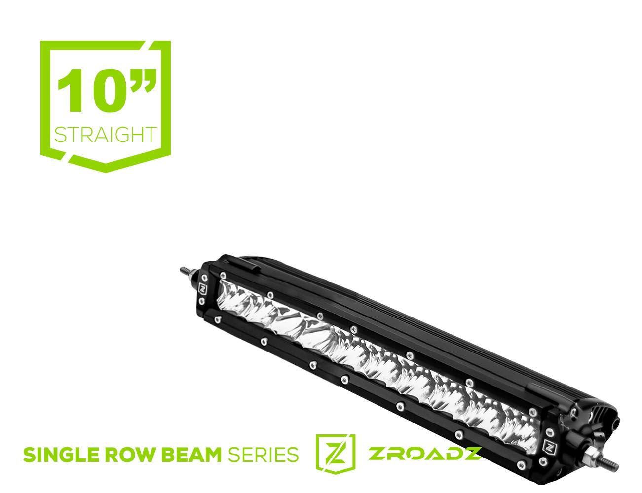 ZROADZ LED Straight Single Row Slim 10 Inch Light Bar Universal Bolt-on No Drilling Required Z30S1-10-P7EJ