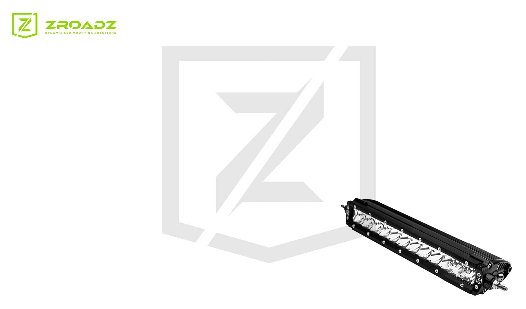 ZROADZ LED Straight Single Row Slim 10 Inch Light Bar Universal Bolt-on No Drilling Required Z30S1-10-P7EJ
