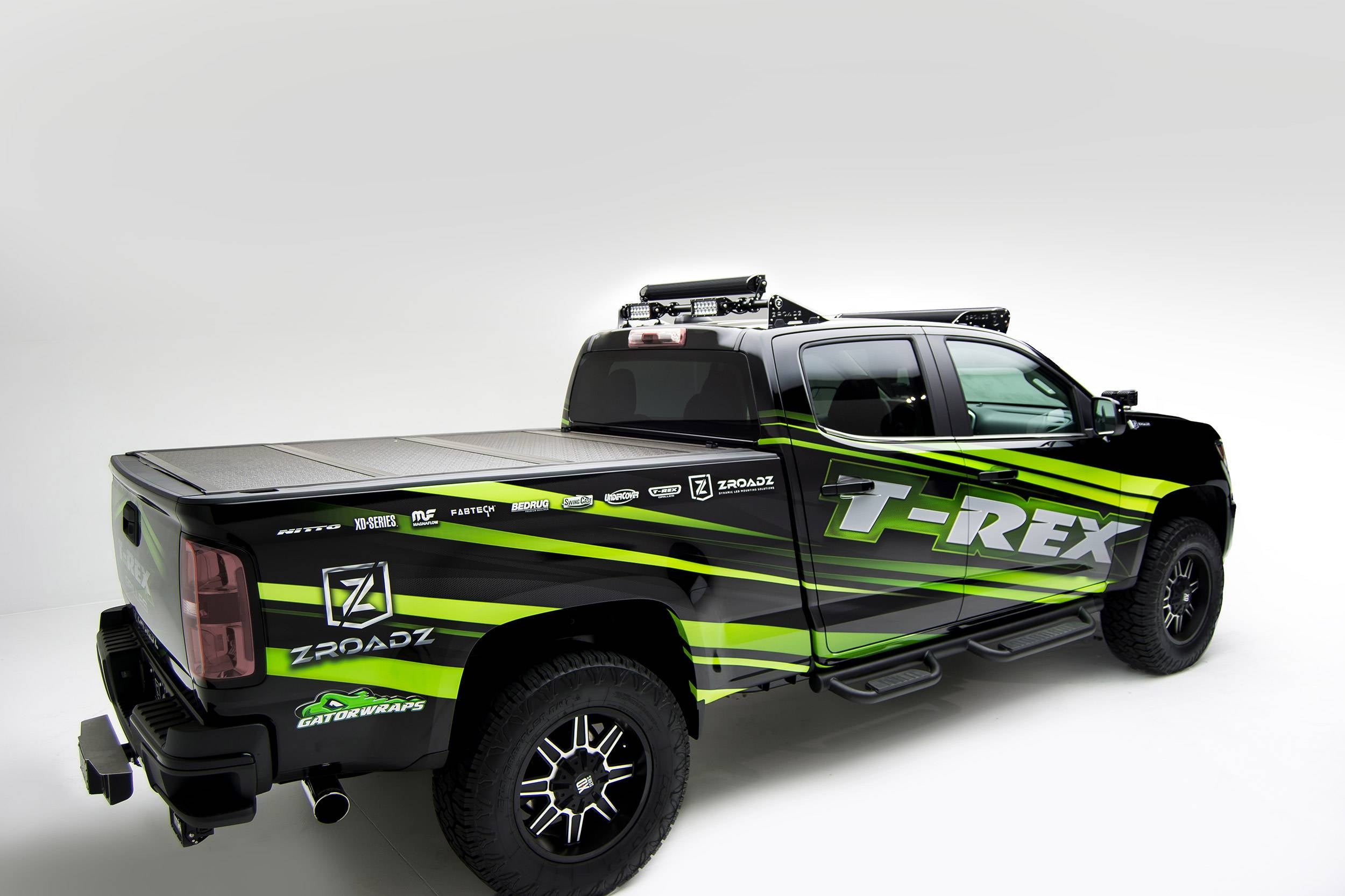 ZROADZ 2015-2025 Chevrolet Colorado GMC Canyon 2015-2023 Toyota Tacoma Modular Rack Bracket Black Aluminum LED Light Bars Z350040