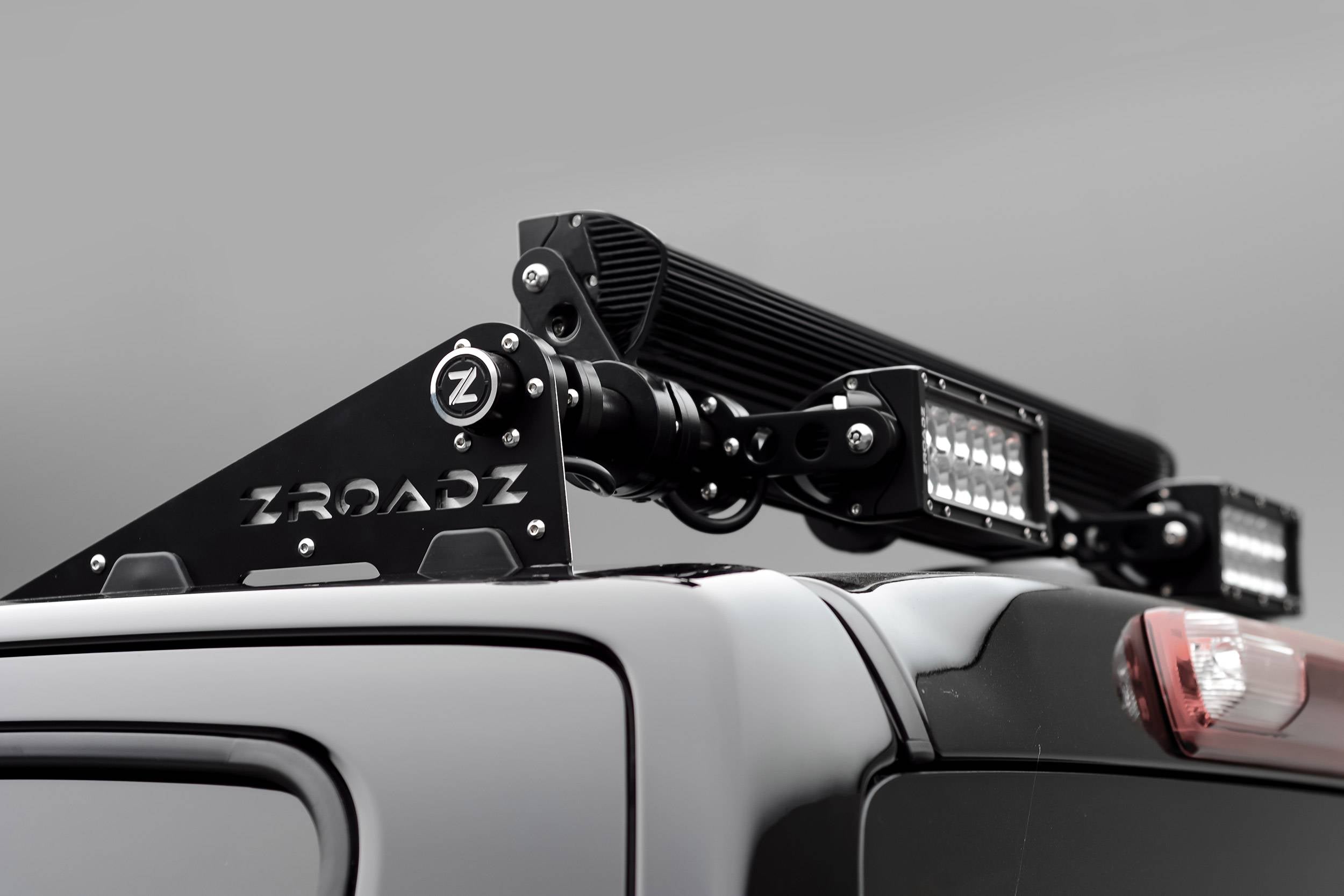ZROADZ 2015-2025 Chevrolet Colorado GMC Canyon 2015-2023 Toyota Tacoma Modular Rack Bracket Black Aluminum LED Light Bars Z350040