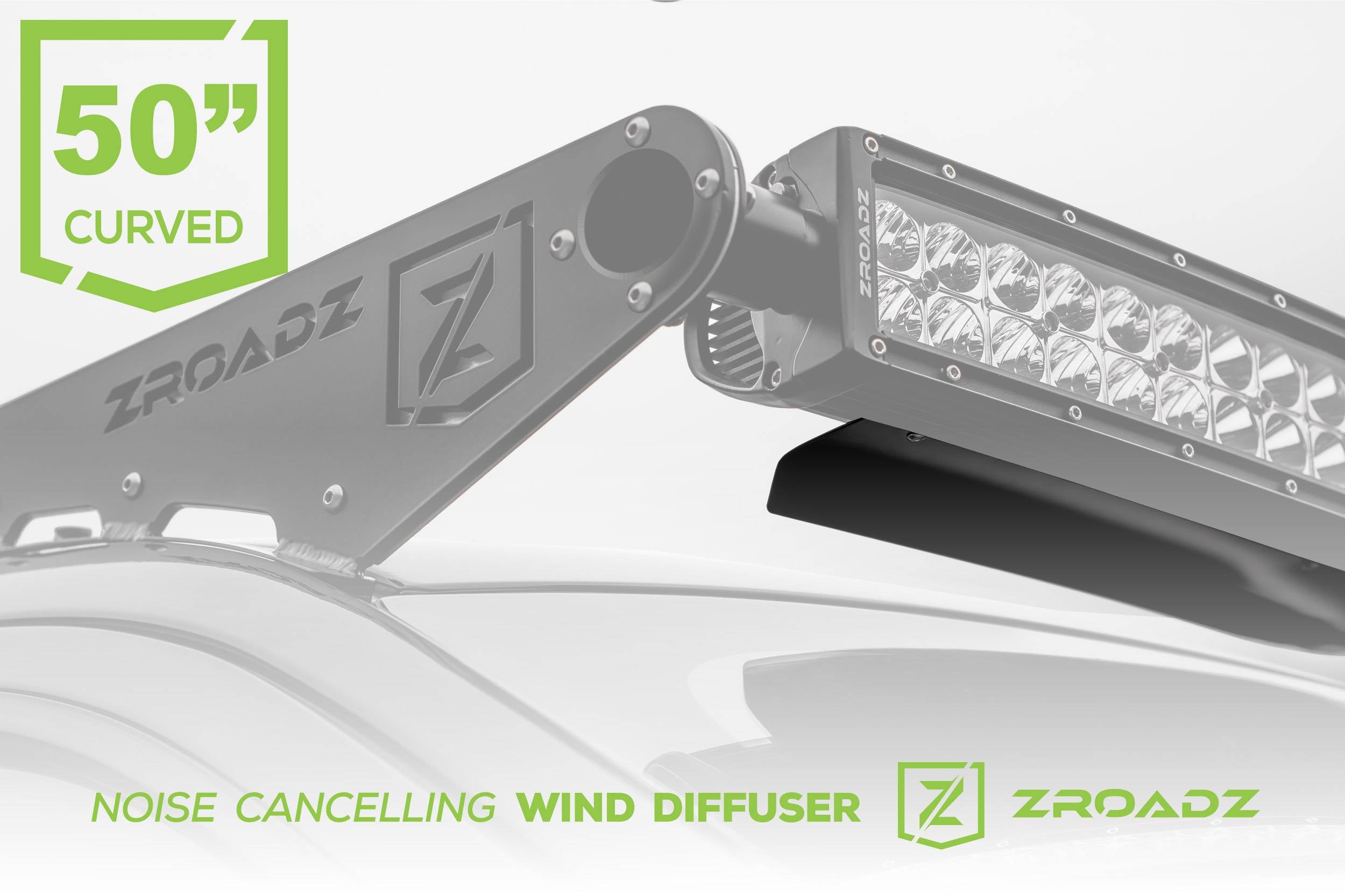 ZROADZ 50" Noise Cancelling Wind Diffuser Curved LED Light Bar Z330050C