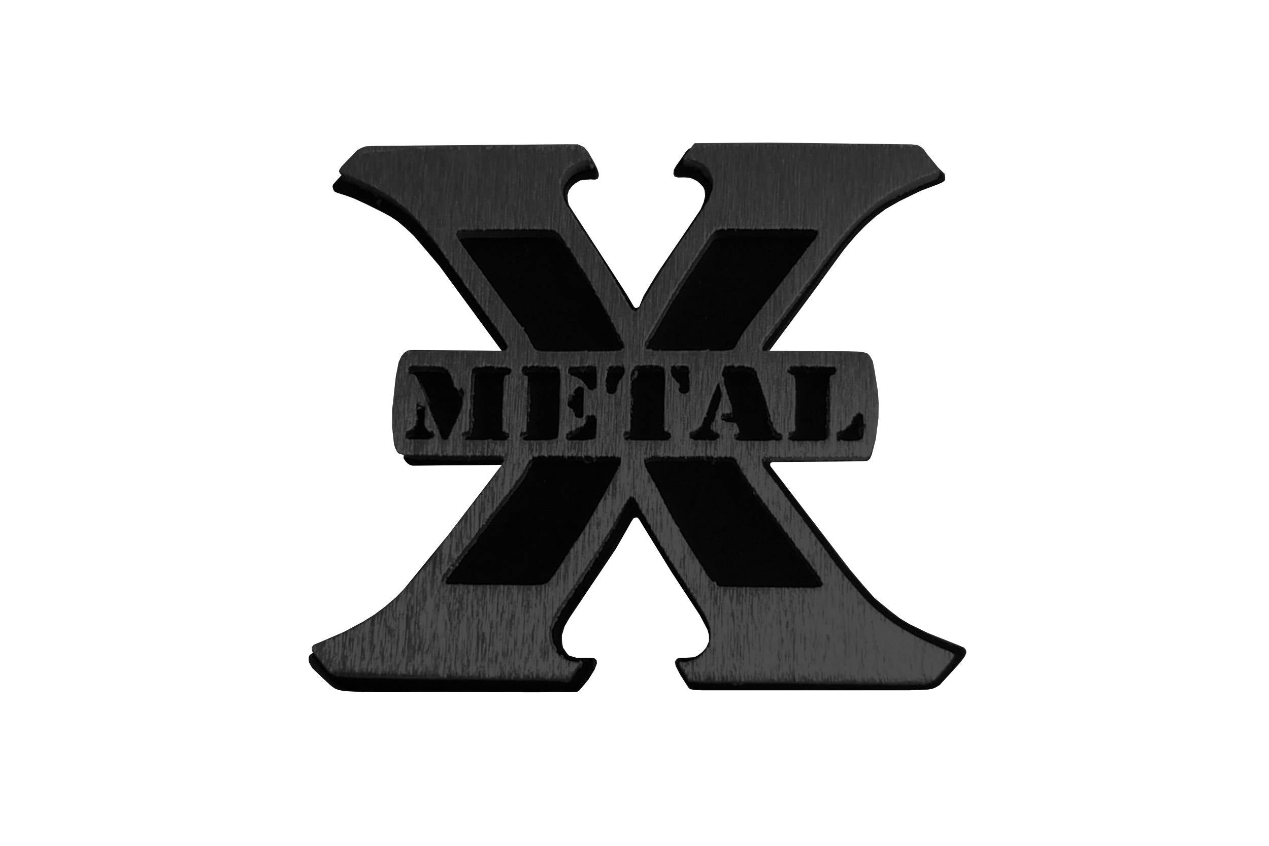 T-Rex Universal Small Black X-Metal Logo Mild Steel 1 Pc Bolt-On Grille Badge 6710012