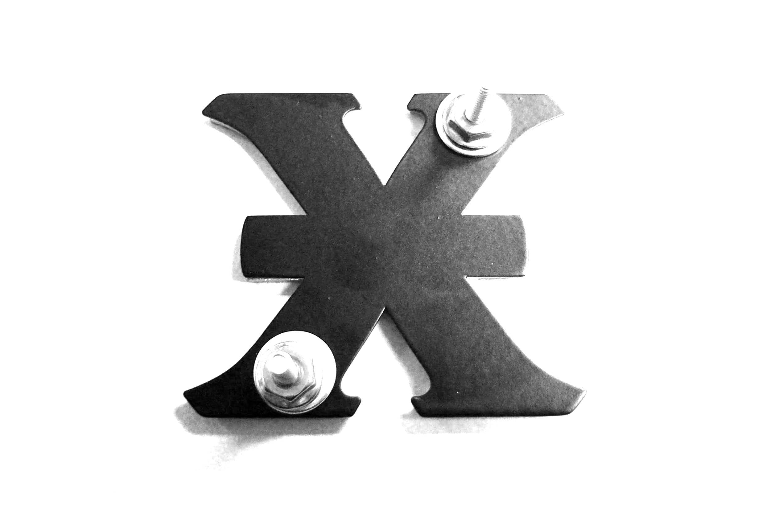 T-Rex Universal Small Black X-Metal Logo Mild Steel 1 Pc Bolt-On Grille Badge 6710012