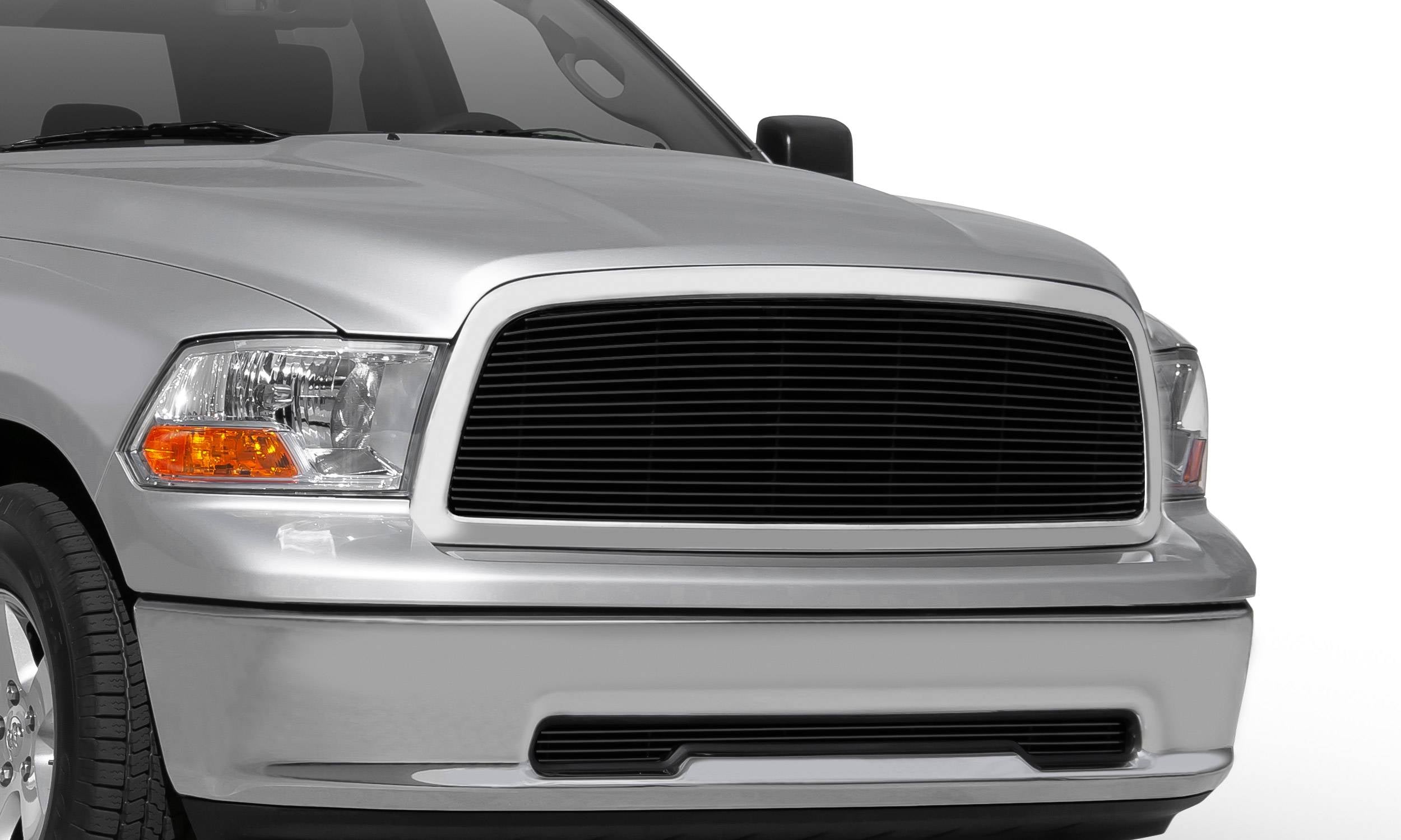 T-Rex 2009-2012 Dodge Ram 1500 Aluminum 1 Pc Insert Horizontal Billet Grille Black No Studs 20457B