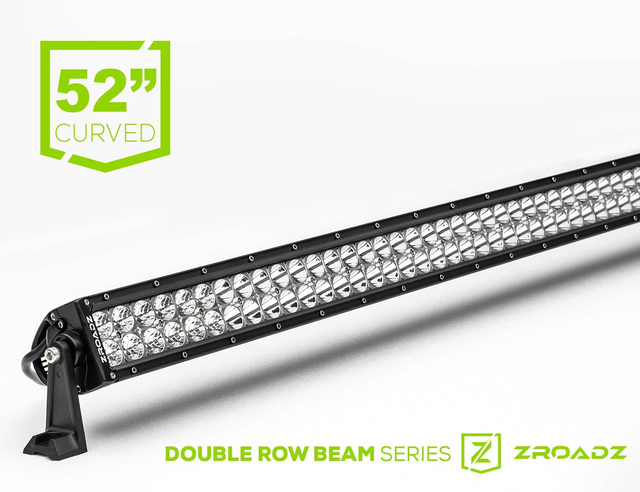 ZROADZ LED Curved 52 Inch Universal Bolt On No Drilling Required Double Row Light Bar Z30CBC14W300