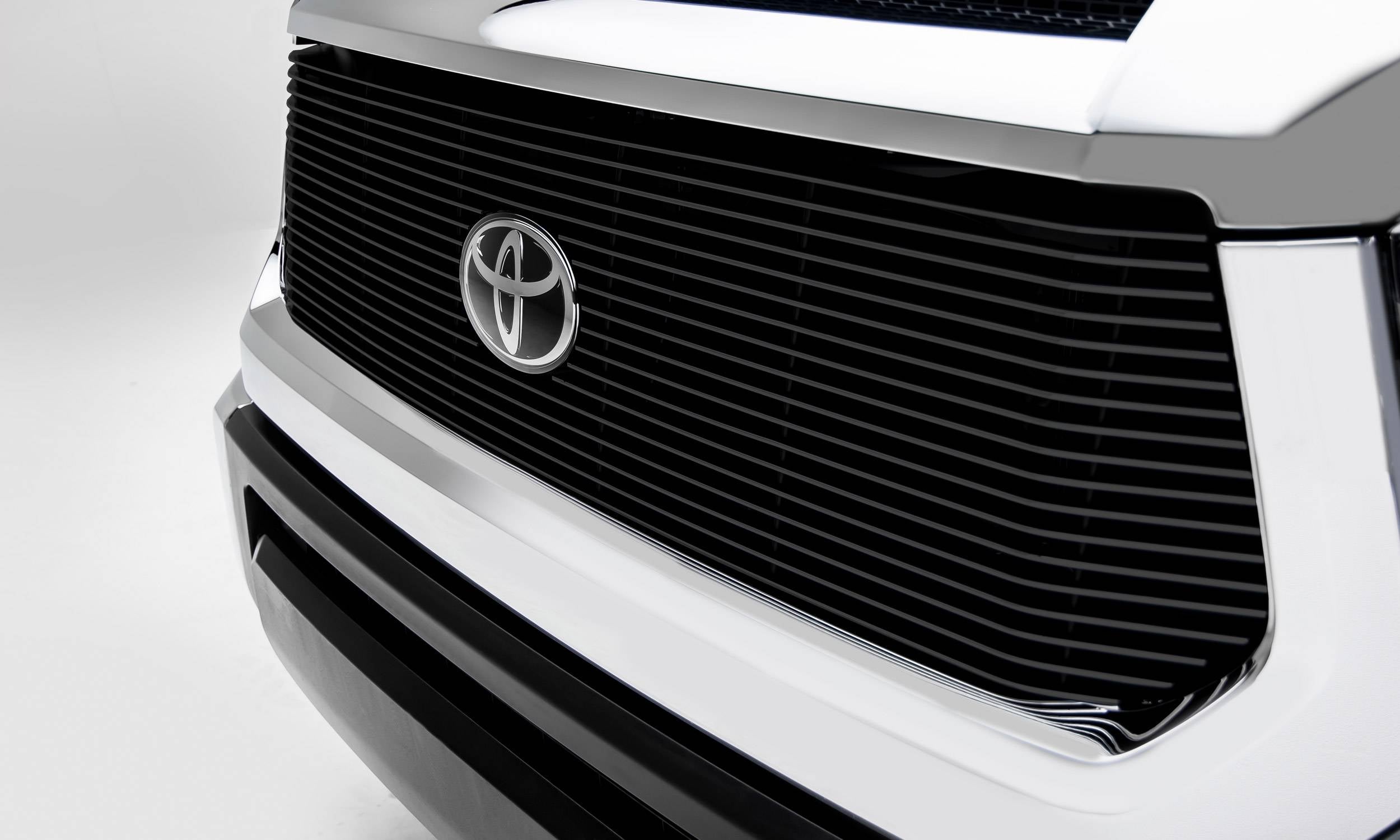 T-Rex 2018-2021 Toyota Tundra Aluminum 1 Pc Replacement Horizontal Billet Grille Black No Studs 20966B