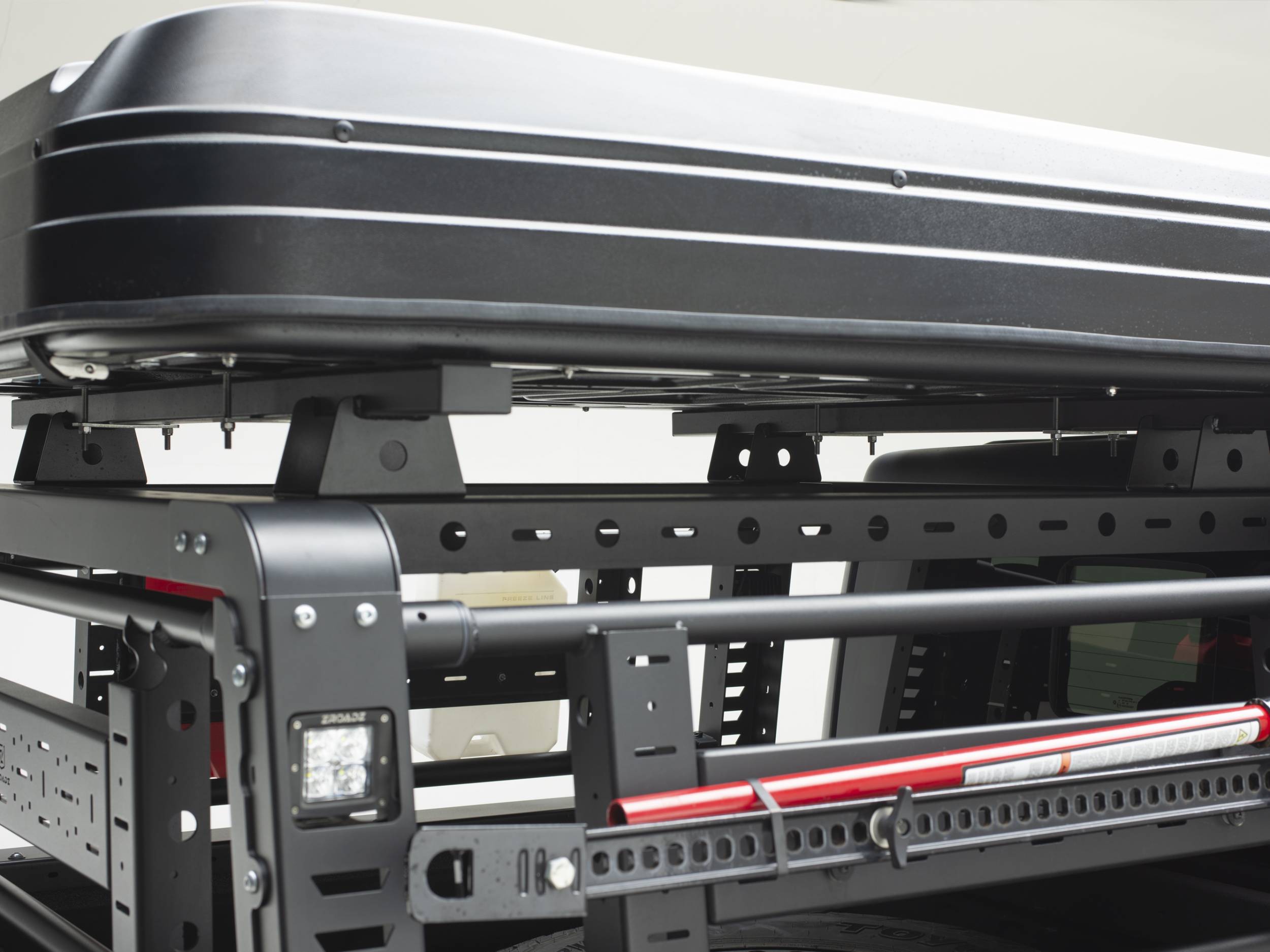 ZROADZ 2016-2025 Toyota Tacoma Access Overland Rack Crossbars Black Mild Steel Bolt-On 2Pc Set with Hardware Z839011