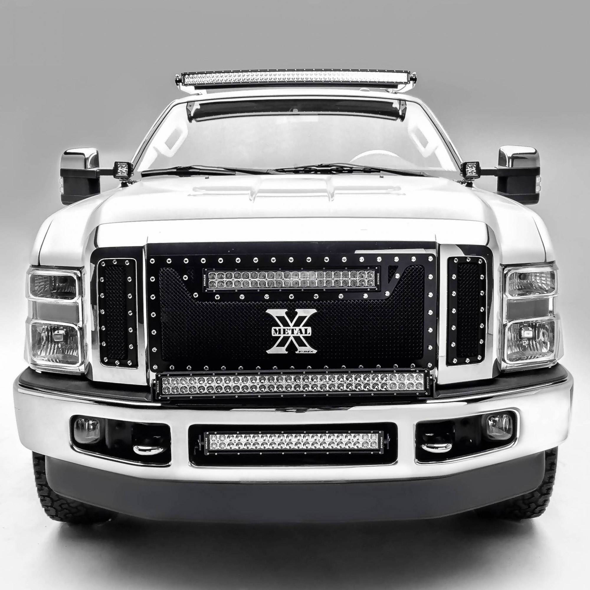 ZROADZ 2008-2010 Ford F-250 F-350 F-450 F-550 3 Inch Hood Hinge Bracket Black LED Pod Lights Z365631