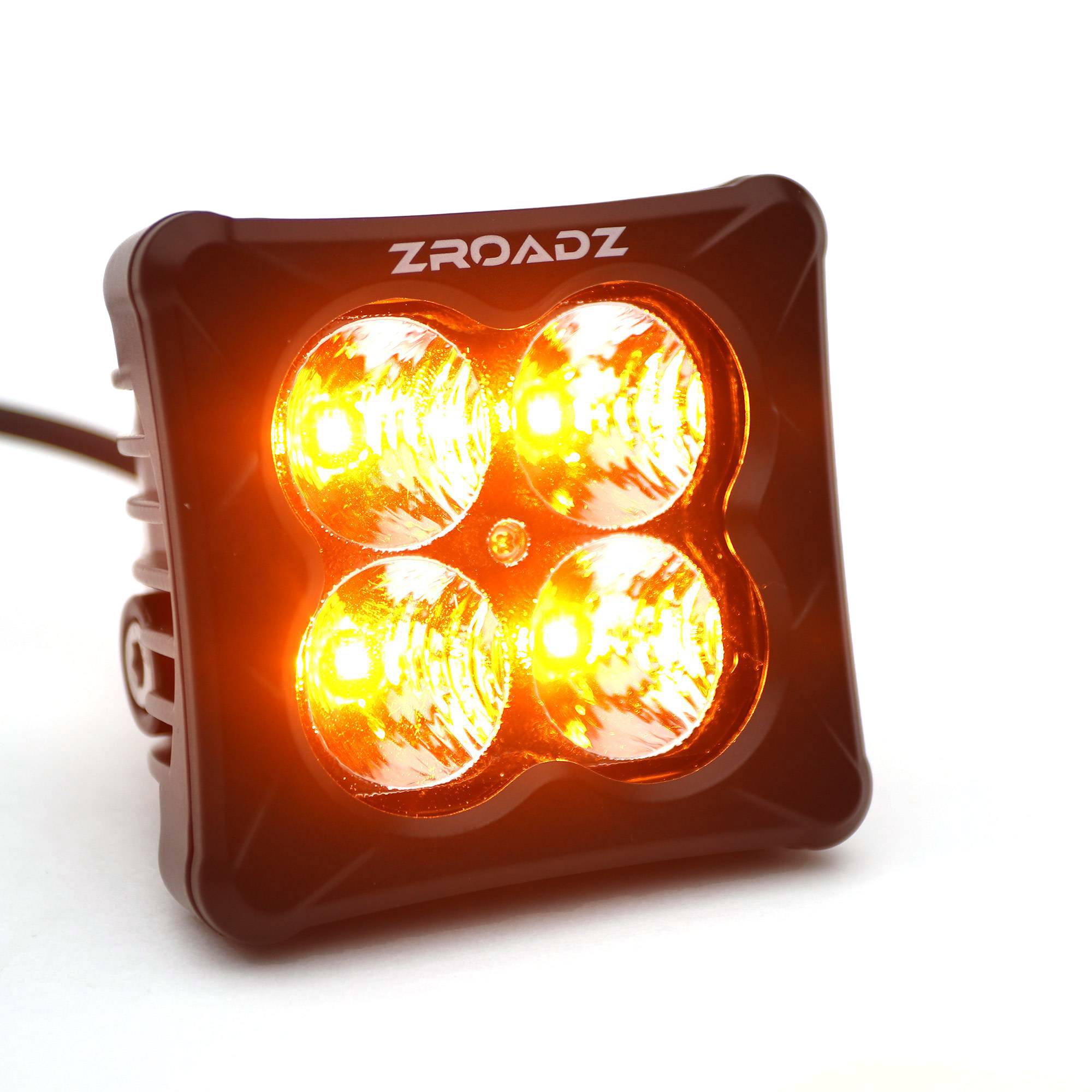 ZROADZ 3 inch G2 Series Amber Flood Beam 1Piece LED Light Pod Z30BC12W-D3A