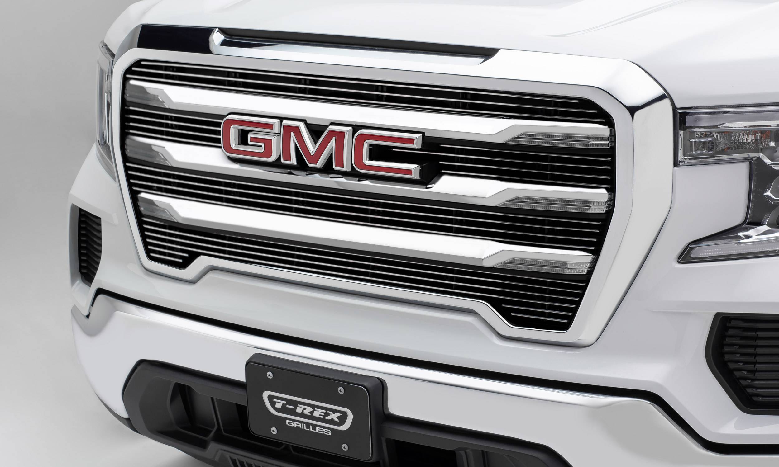 T-Rex 2019-2022 GMC Sierra 1500 2022 Sierra 1500 Limited Polished Aluminum 5 Pc Overlay Horizontal Billet Grille No Studs 21213