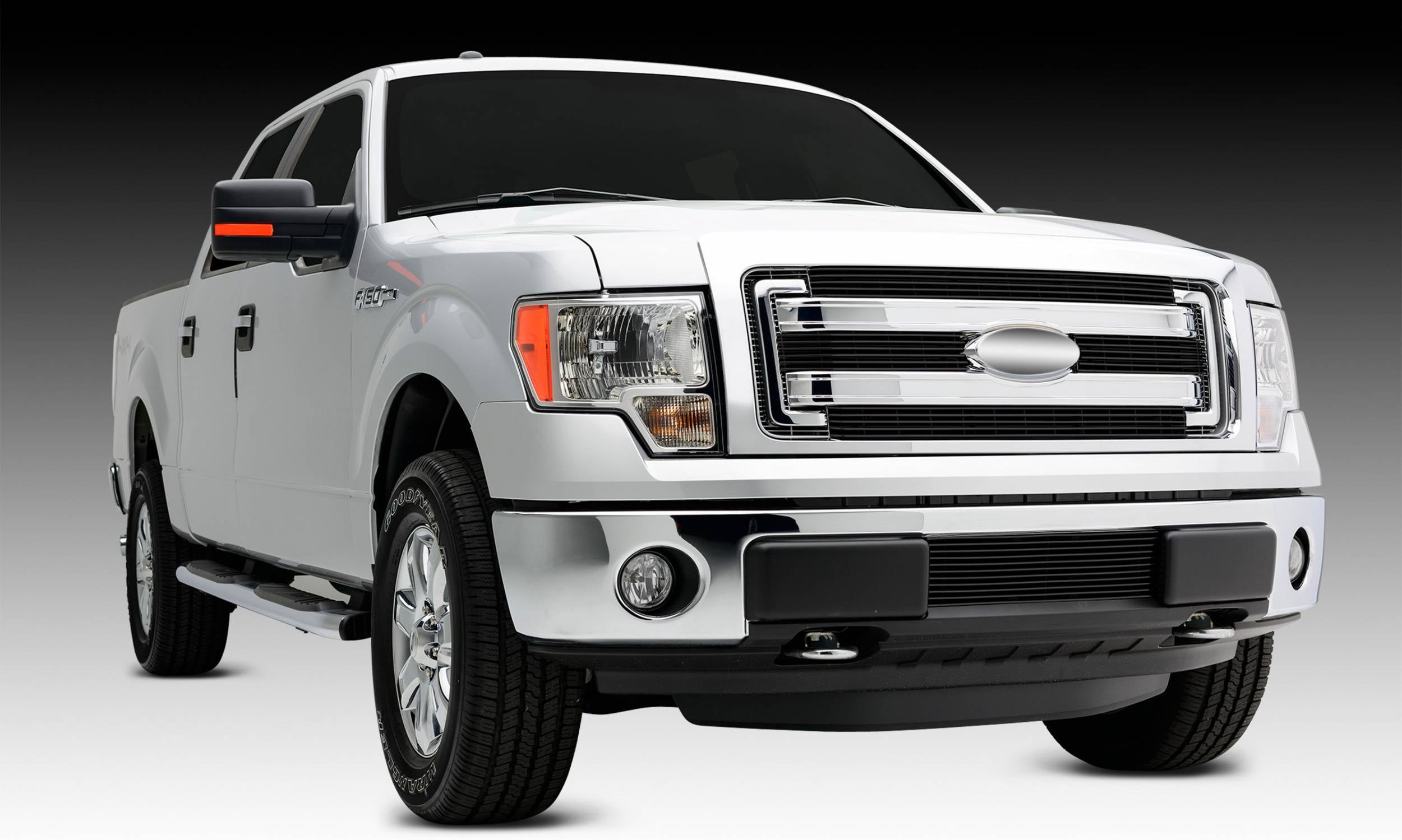 T-Rex 2013-2017 Ford F-150 Aluminum 4 Pc Overlay Horizontal Billet Grille Black No Studs 21573B