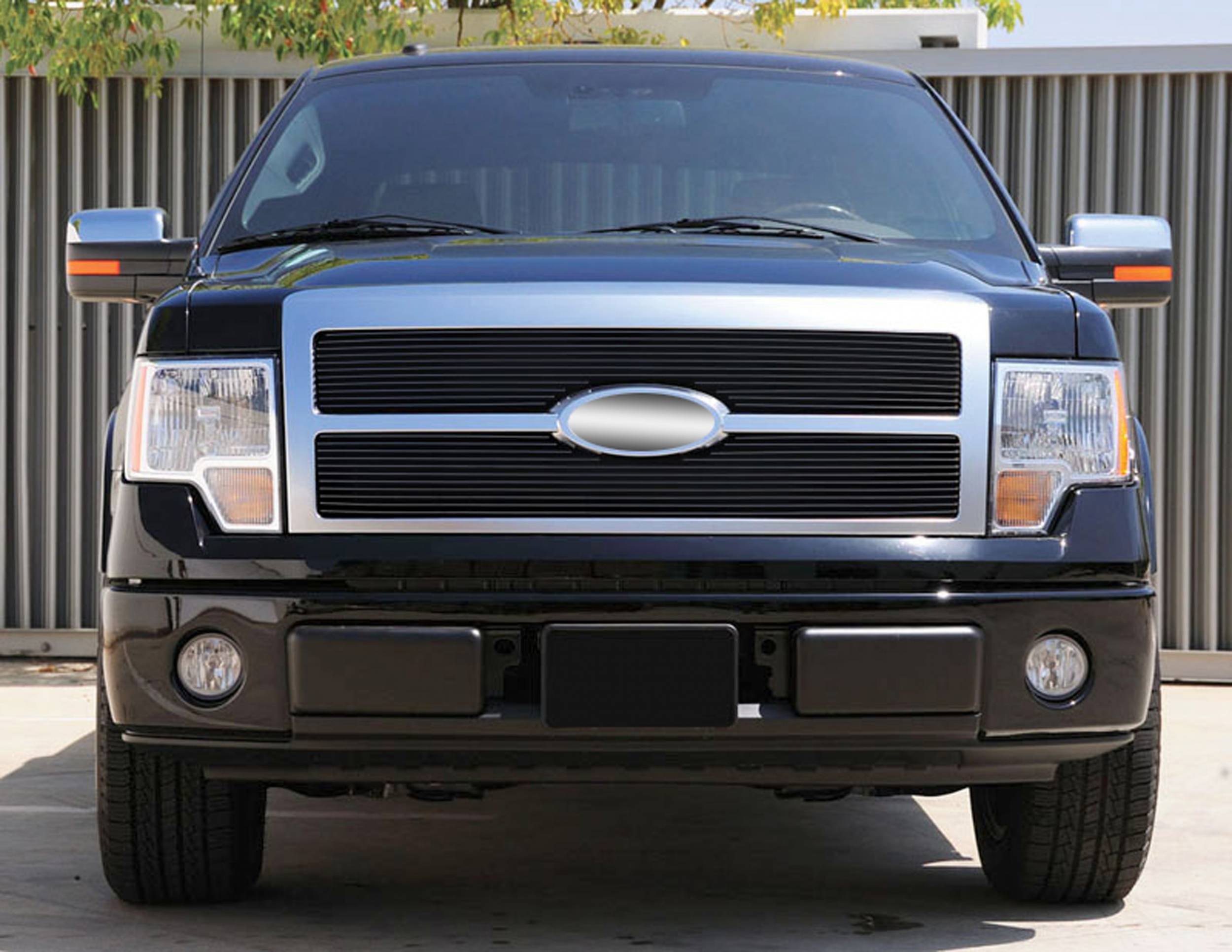 T-Rex 2009-2012 Ford F-150 Polished Aluminum 2 Pc Insert Horizontal Billet Grille No Studs 20567