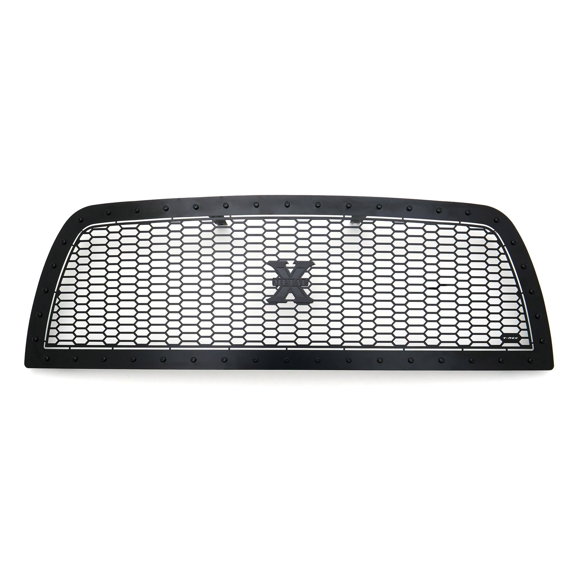 T-Rex 2013-2018 Dodge Ram 2500 3500 Mild Steel 1 Pc Replacement Cut Pattern Black Stealth Laser X Grille Black Studs 7714521-BR