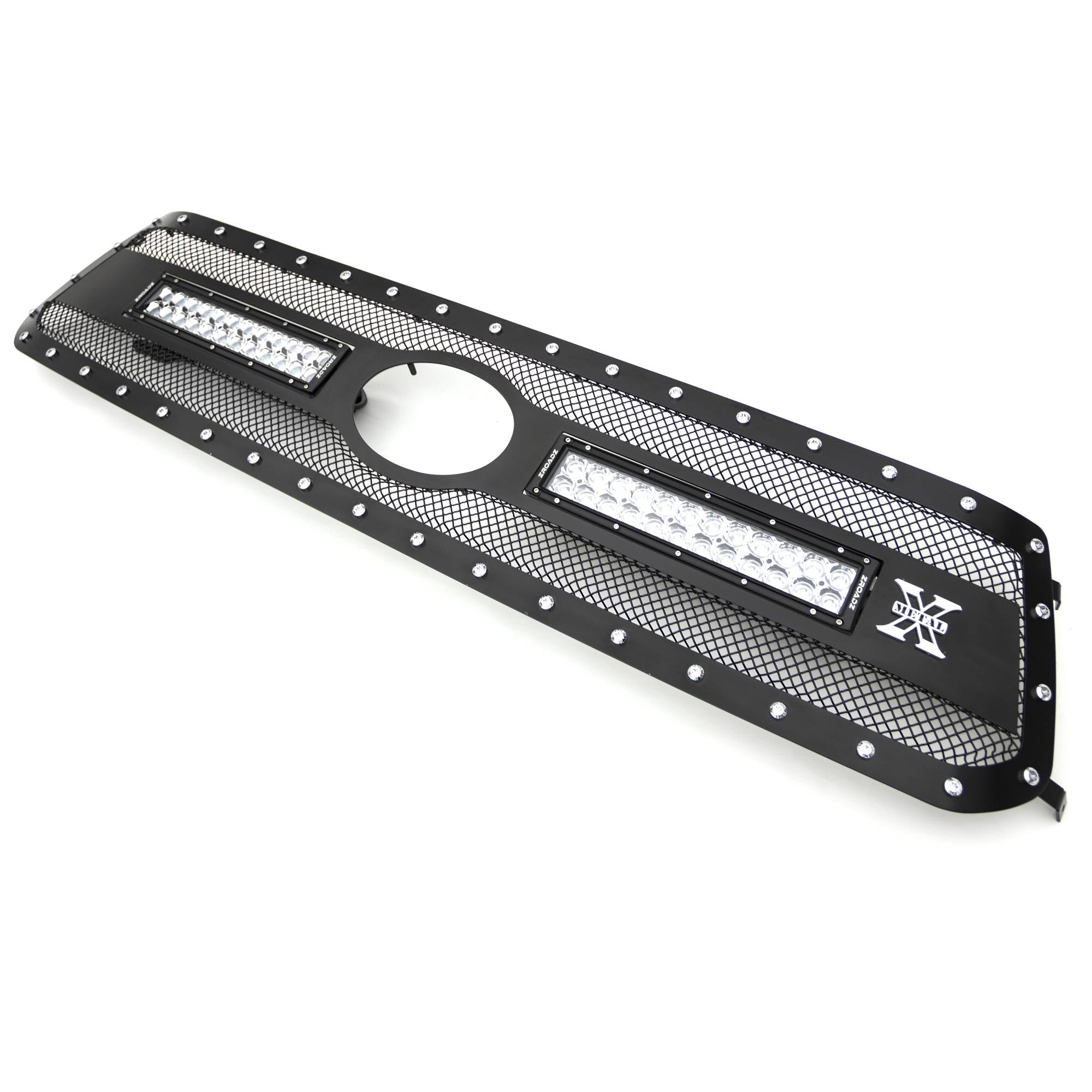 T-Rex 2018-2021 Toyota Tundra Mild Steel 1 Pc Replacement Small Mesh Grille Black Chrome Studs 6319661
