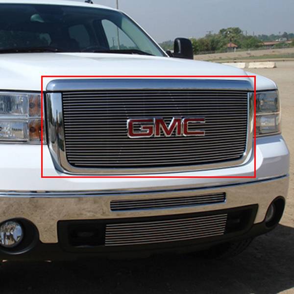 T-Rex 2007-2010 GMC Sierra 2500 3500 Billet Grille Insert & Overlay Bolt On Polished 21206