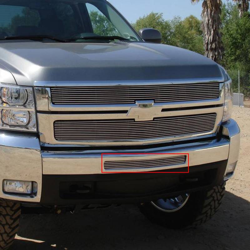 T-Rex 2007-2013 Chevrolet Silverado 1500 2007-2010 2500 3500 HD Bumper Billet Grille Bolt On 25112
