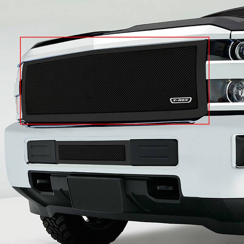 T-Rex 2015-2019 Chevrolet Silverado 2500 3500 Upper Class Formed Mesh Main Grille Insert Black Powdercoat 1 Pc 51123