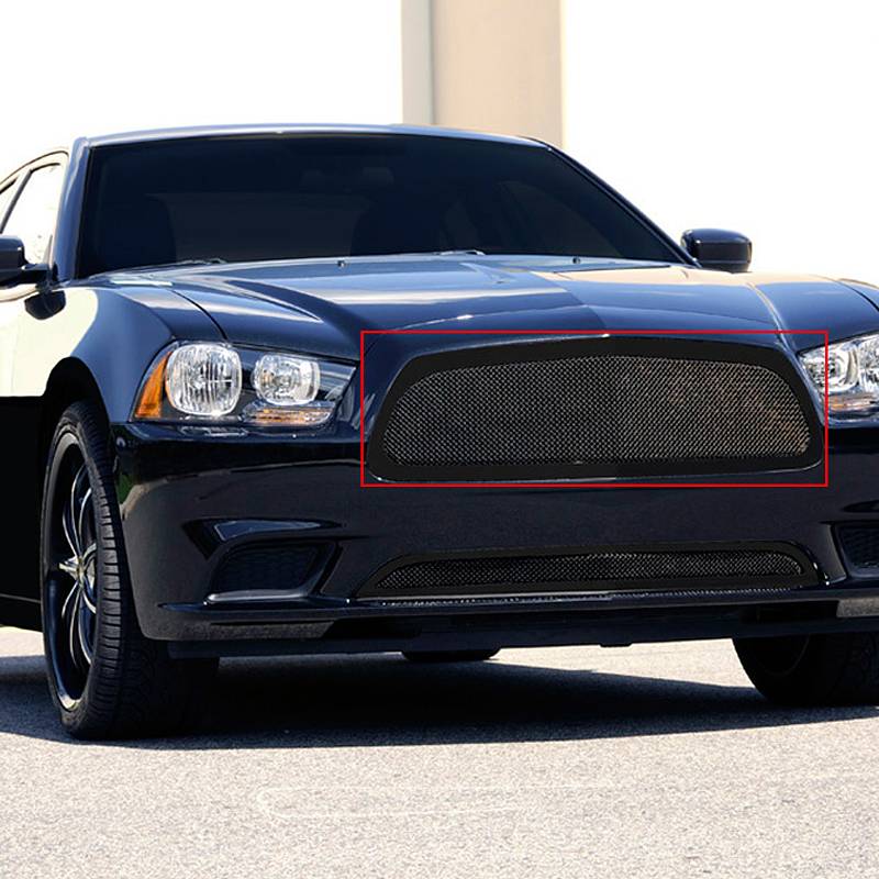 T-Rex 2011-2014 Dodge Charger Upper Class Mesh Grille Full Opening Black 51441