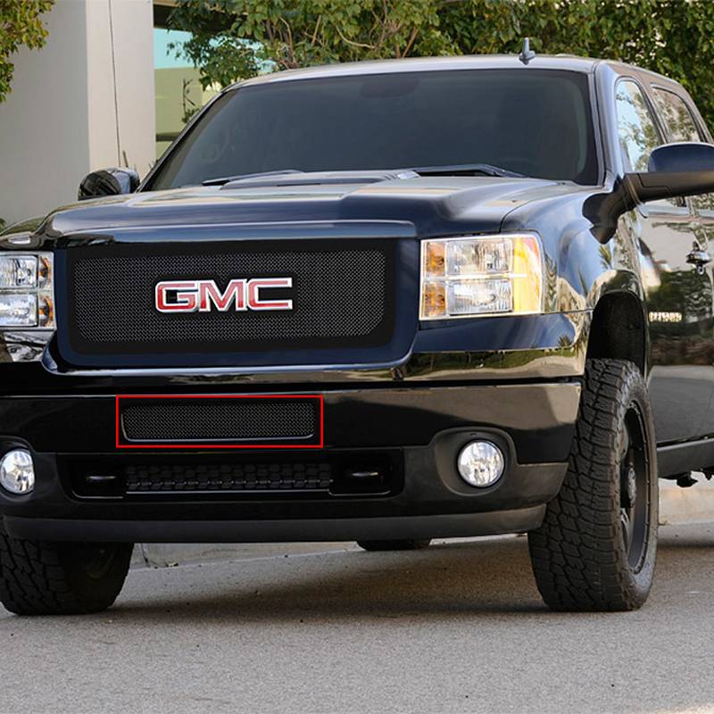 T-Rex 2015-2016 GMC Sierra 2500 3500 2015-2016 Chevrolet Silverado 2500 3500 Upper Class Stainless Bumper Mesh Grille Top Steel Bumper Opening Black 52209