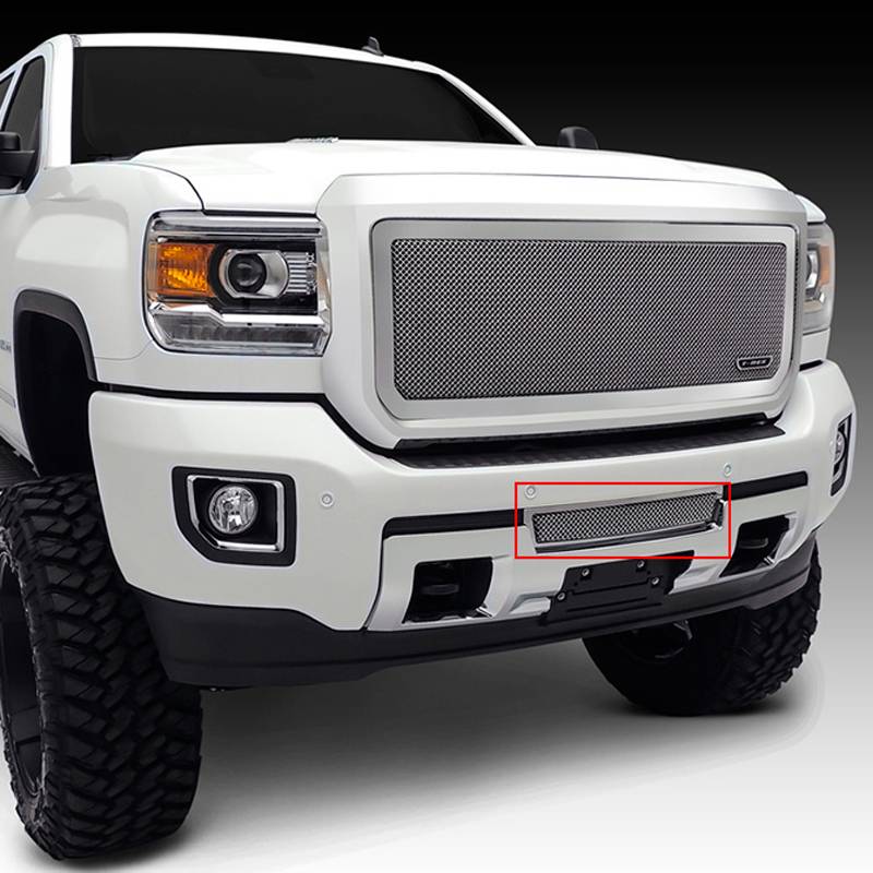 T-Rex 2015-2019 GMC Sierra 2500 3500 HD Upper Class Formed Mesh Grille Bumper Insert Polished Stainless Steel 55211