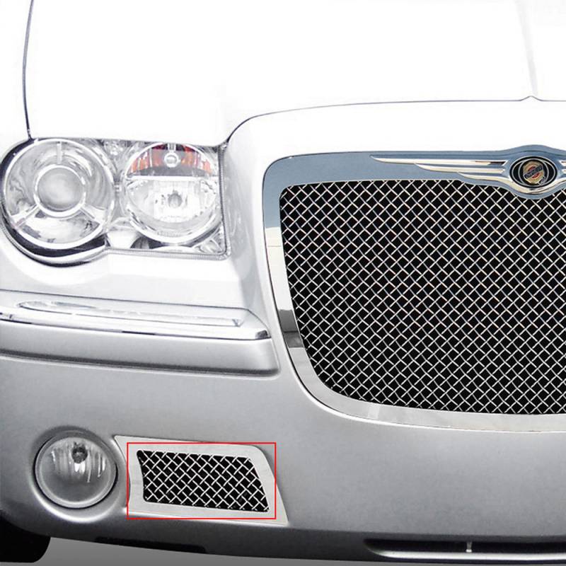 T-Rex 2005-2010 Chrysler 300C Upper Class Bumper Mesh Grille Overlay Polished 55471