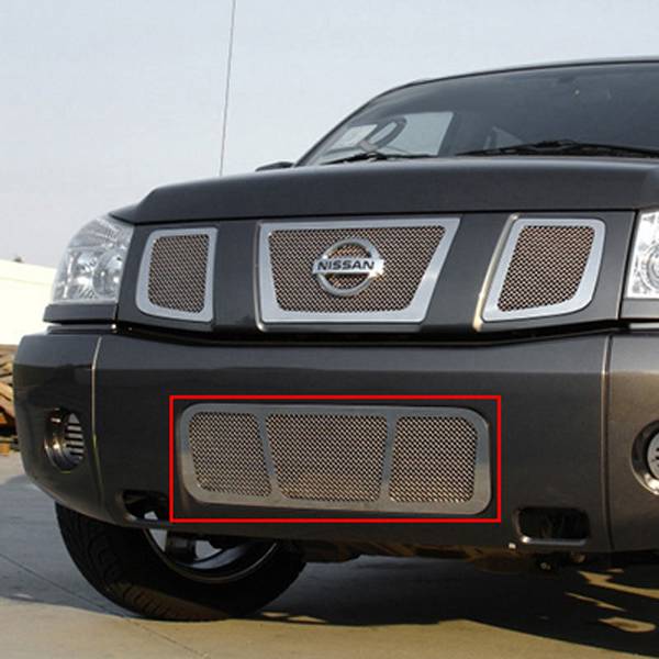 T-Rex 2004-2014 Nissan Titan 2004-2007 Armada Upper Class Bumper Mesh Grille Stainless Steel Polished 55780