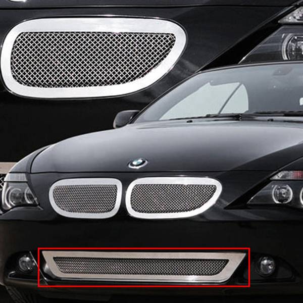 T-Rex 2004-2011 BMW 6 Series Coupe Upper Class Bumper Mesh Grille Insert Polished 55997