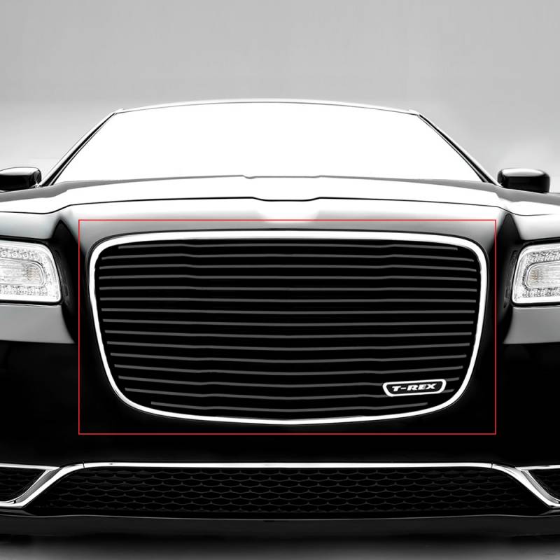 T-Rex 2015-2018 Chrysler 300 Laser Billet Main Grille Full Replacement Black 6214361