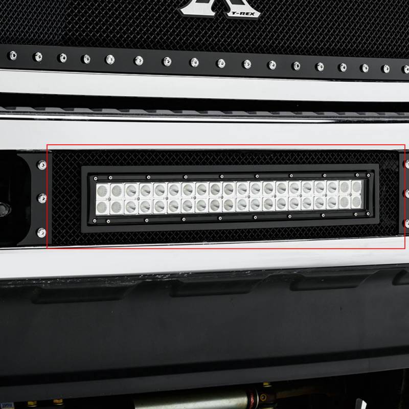 T-Rex 2011-2016 Ford F-250 F-350 Super Duty LED Light Grille 1-20" LED Bar Mesh Bumper Grille Insert 6325461