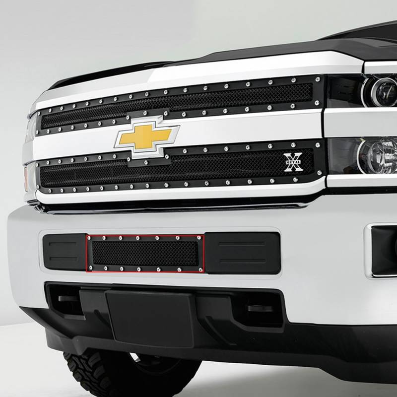 T-Rex 2015-2019 Chevrolet Silverado 2500 2015-2017 3500 X-METAL Series Bumper Grille Overlay 6721221
