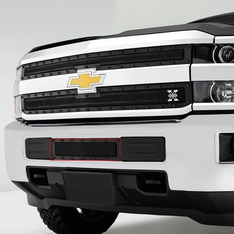 T-Rex 2015-2019 Chevrolet Silverado 2500 2015-2017 3500 X-METAL Series Bumper Grille Overlay 6721221-BR