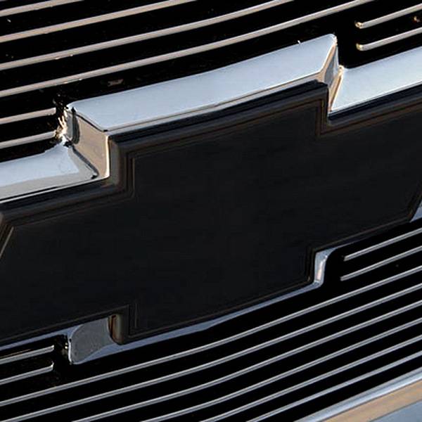 T-Rex 2007-2013 Chevrolet Silverado 1500 2007-2010 2500 3500 HD Billet Emblem Bowtie Front With Border Black 19110B