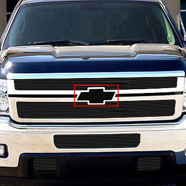 T-Rex 2011-2014 Chevrolet Silverado 2500 3500 HD Billet Emblem Front Bowtie Black 19115B