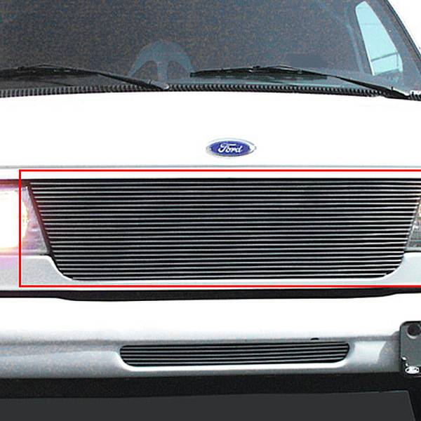 T-Rex 1992-2007 Ford Econoline Billet Grille Insert Replaces Factory Grille Shell 22 Bars Polished 20500